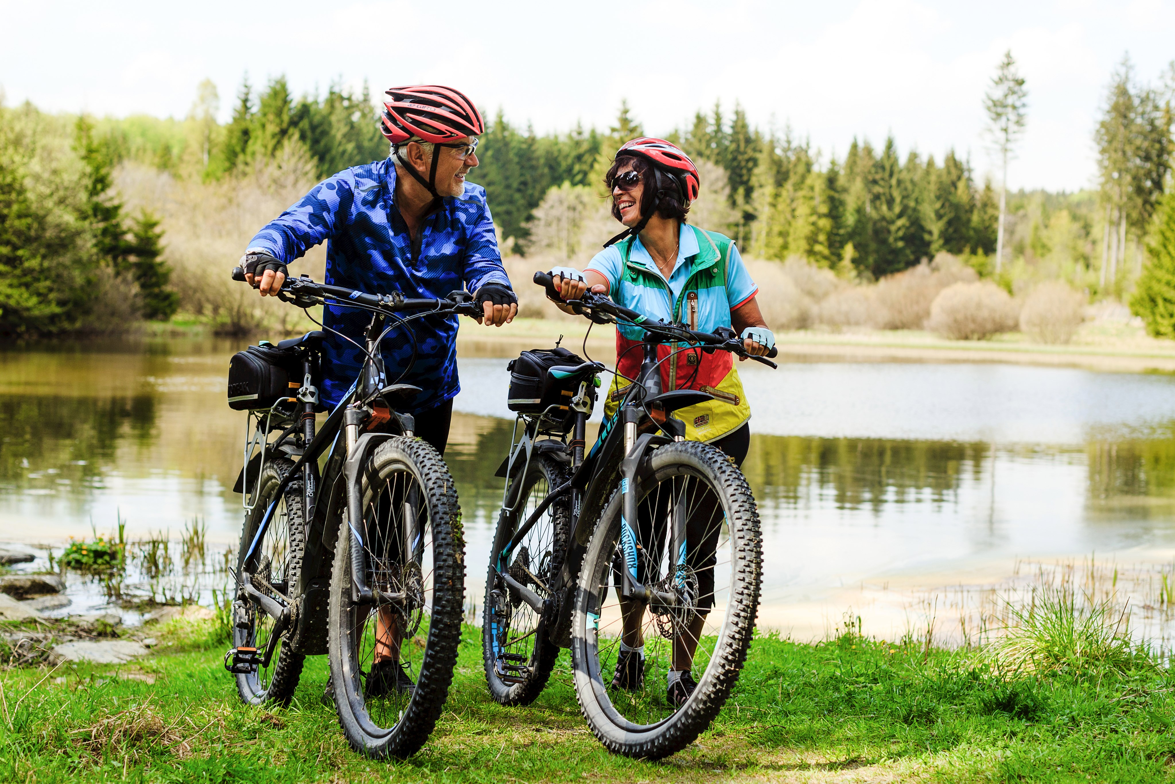 Mit dem eBike am Schwarzen Teich bei Nordhalben